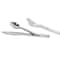 6 Packs: 120 ct. (720 total) Silver Hammered Plastic Cutlery Set by Celebrate It™